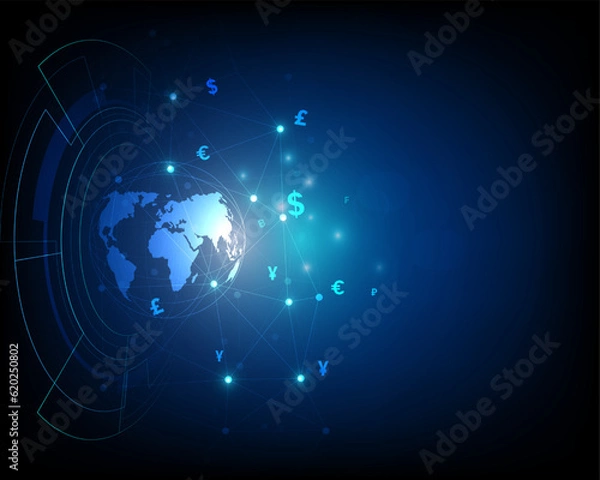 Obraz Currency exchange money abstract background