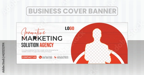 Obraz Business and marketing social media banner design for digital agency corporate facebook cover design