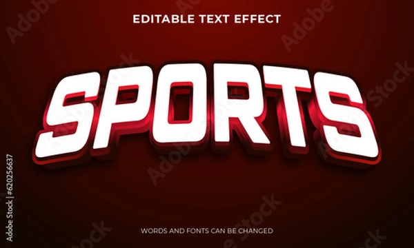 Fototapeta sport editable text effect