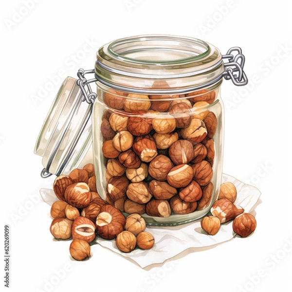 Obraz nuts in jar
