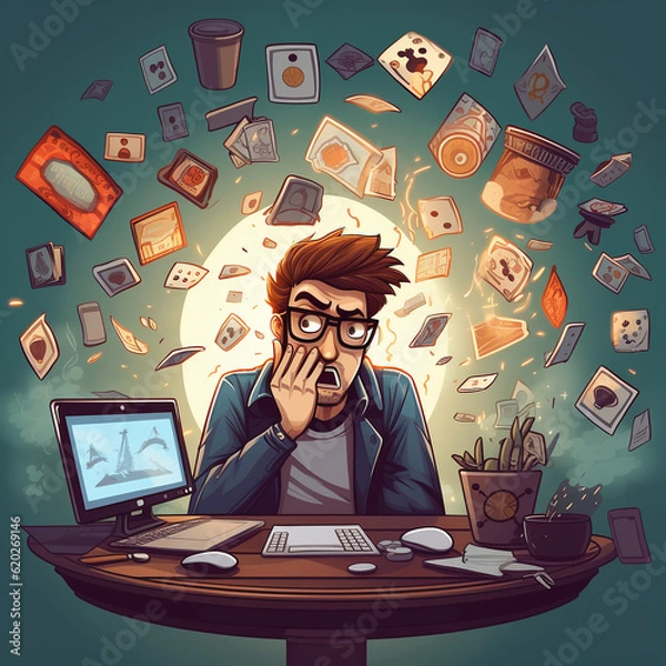 Obraz man with laptop