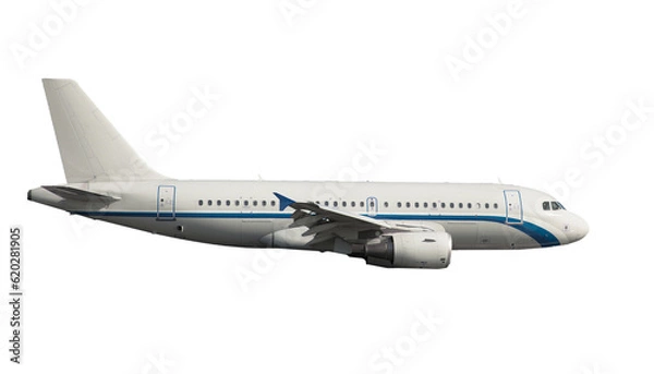 Fototapeta Airplane isolated on a transporent background.