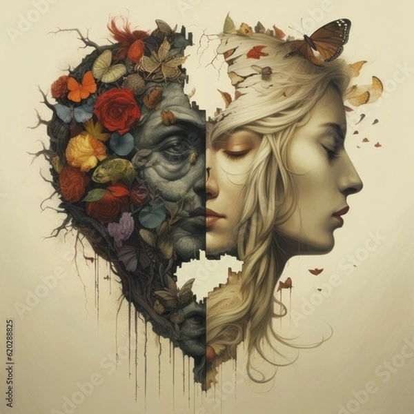 Obraz  hate and love