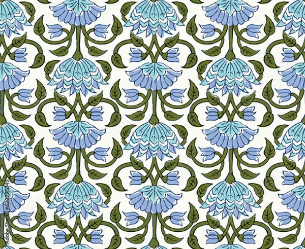 Fototapeta BAROQUE, RENAISSANCE, FLORAL REPEAT PATTERN WITH  SEAMLESS PATTERN IN VECTOR