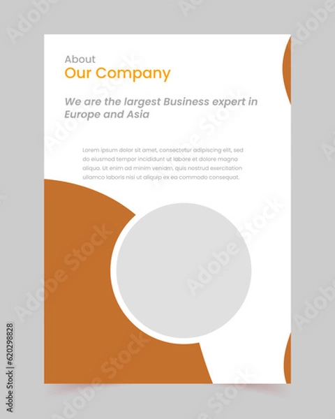 Fototapeta  flyer, cover, template layout design with cover page for company profile, magazine, leaflet, company profile, book, annual report, brochures, presentations, a4