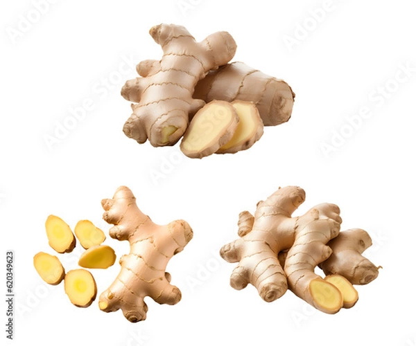 Obraz Ginger roots isolated on transparent png