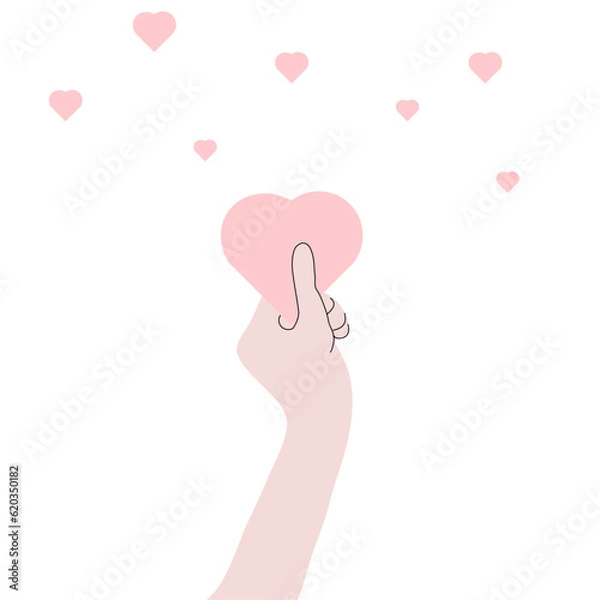 Fototapeta hand holding a heart