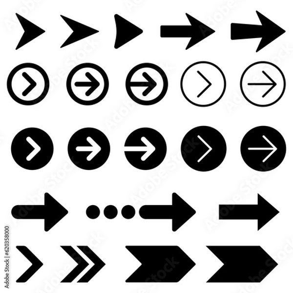Fototapeta Illustration vector graphic a set of arrow icons