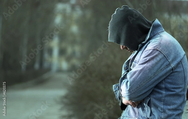 Obraz Zimna pogoda i hobo