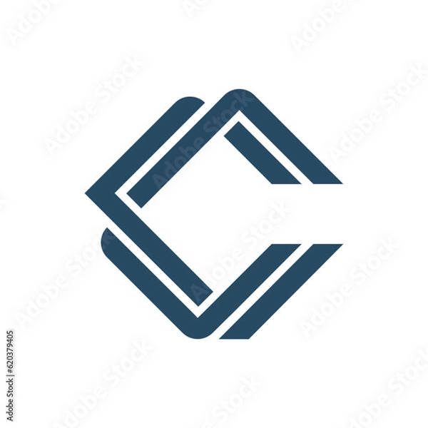 Fototapeta Monogram design vector logo. Monogram initial letter mark C logo design. Monogram design vector logo. Monogram initial letter mark C logo design simple C monogram