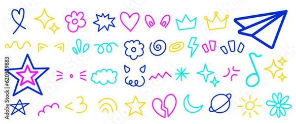 Obraz Cute Bright Doodle KPOP 1