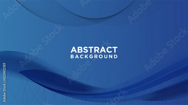 Obraz Colorful geometric background. Blue elements with fluid gradient. Vector illustration