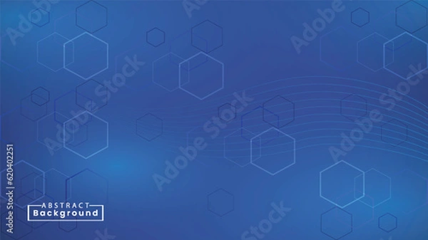 Obraz Colorful geometric background. Blue elements with fluid gradient. Vector illustration