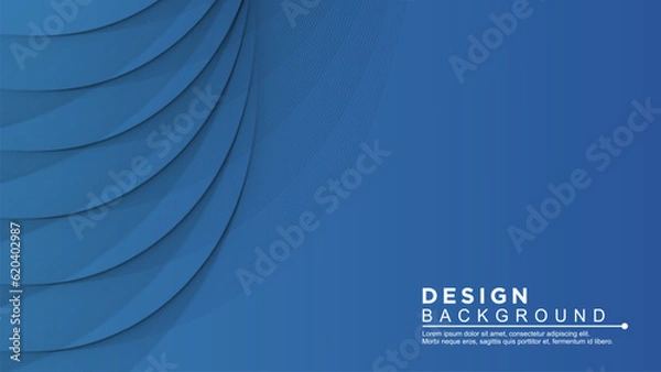 Obraz Colorful geometric background. Blue elements with fluid gradient. Vector illustration