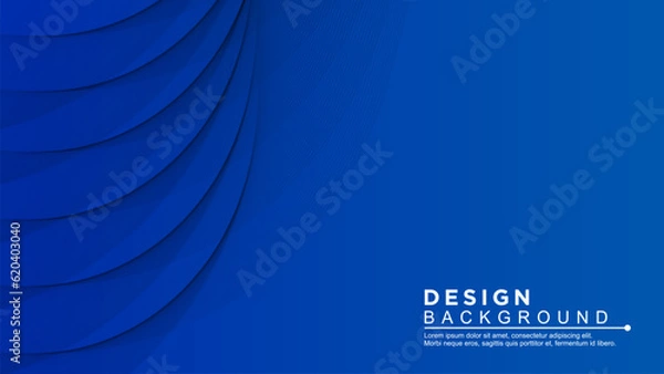 Obraz Colorful geometric background. Blue elements with fluid gradient. Vector illustration