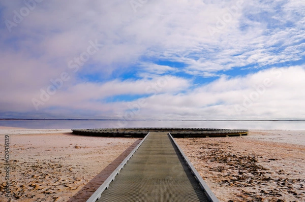 Fototapeta Lake Tyrrell Victoria Australia view of viewing platform