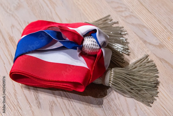 Obraz une echarpe tricolore de maire en France 