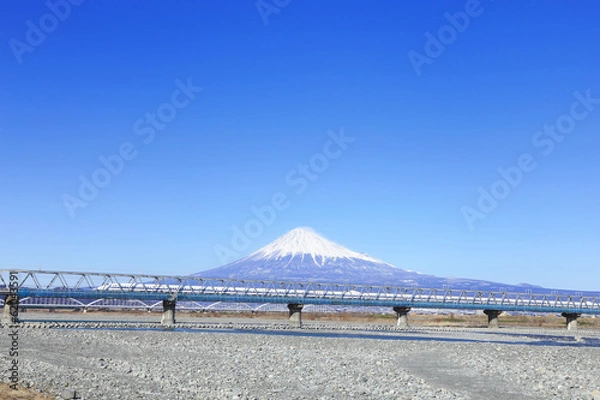 Obraz 富士山と新幹線