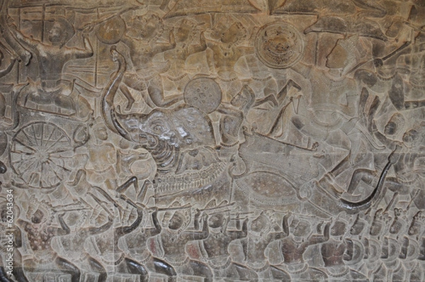 Fototapeta Pandava warriors  at Angkor Wat