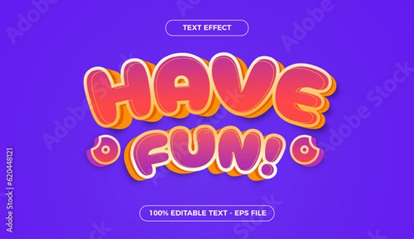 Obraz Kids Text, elegant style editable 3d text effect