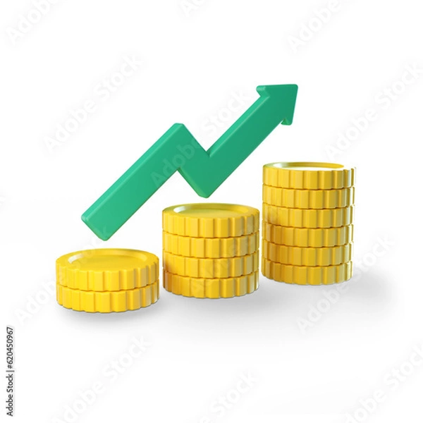 Fototapeta 3d investment icon design isolated