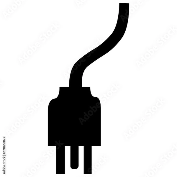 Obraz Electric plug vector icon isolated on white background png