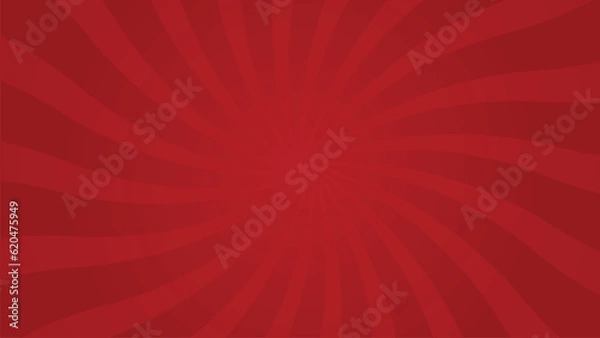 Fototapeta red sunburst background, twisted rays modern background , thumbnail background 