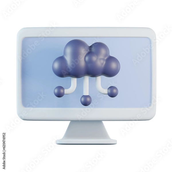 Obraz Desktop Cloud Connection 3D Icon