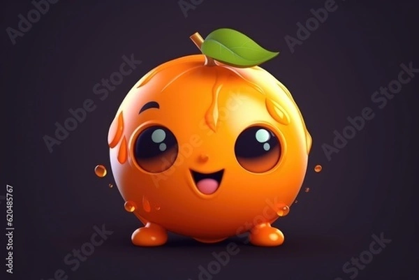 Obraz Orange illustration character