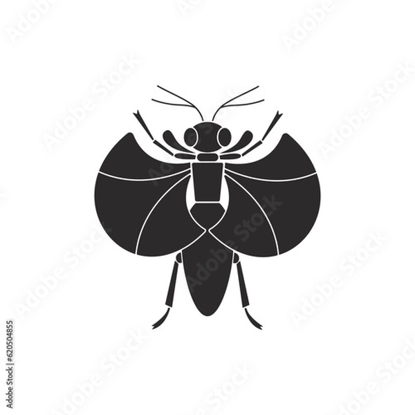 Fototapeta Insect order strepsiptera  geometric icon vector illustration