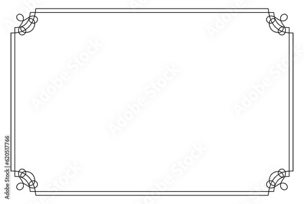 Obraz Ornament frame elegance artwork rectangle wedding style