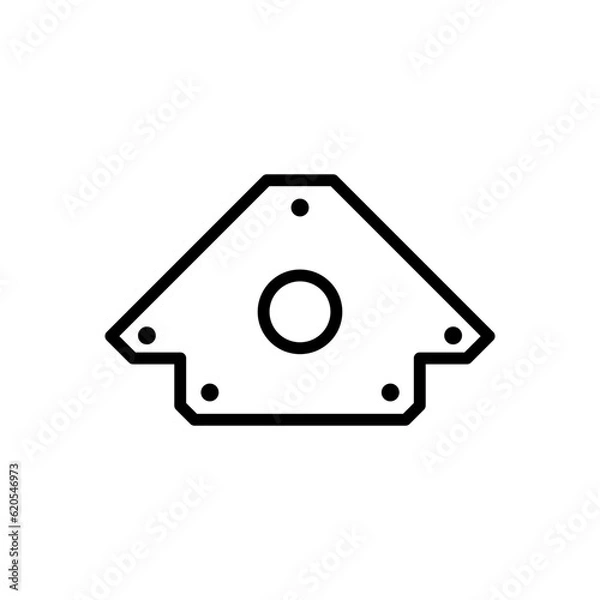 Obraz Magnet vector icon. Welder's magnet for connecting parts.