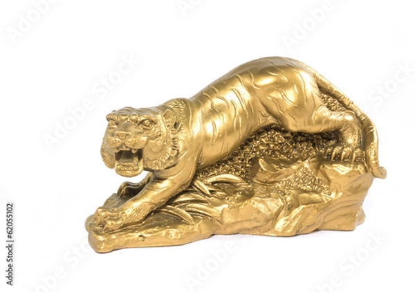 Obraz Gold tiger statue