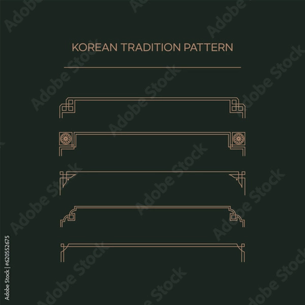 Obraz Traditional Asian and Korean Patterns Set