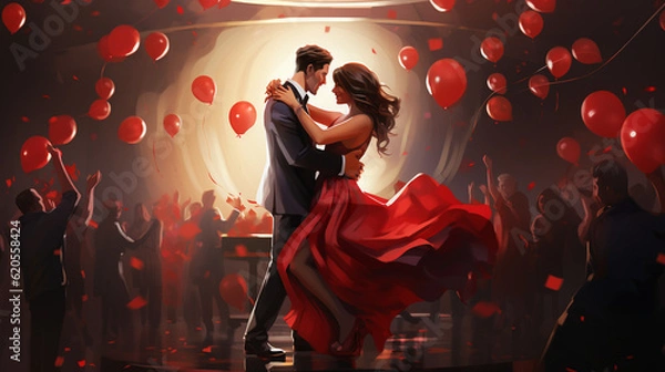 Obraz couple dancing on the stage