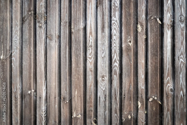 Obraz Vertical old wooden planks background.