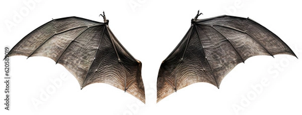 Fototapeta spread bat vampire wings on transparent background