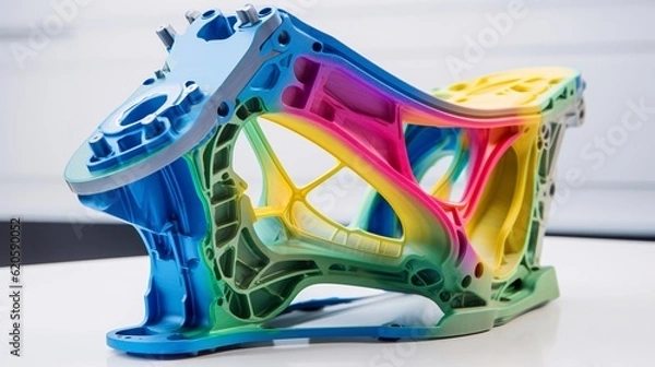 Fototapeta Unleash Your Design Potential: Exploring FEA finite elements for Advanced Engineering bionic structuregenerative AI,