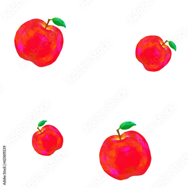 Obraz リンゴ　手描き　水彩　