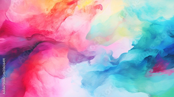 Fototapeta Abstract watercolor background, colorful gradient background.