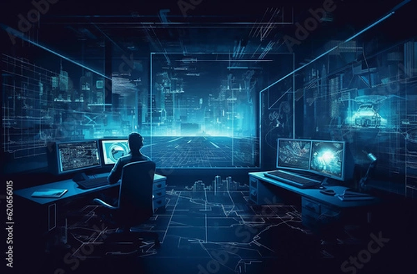 Obraz Cyber Shadows: Hackers in the Dark