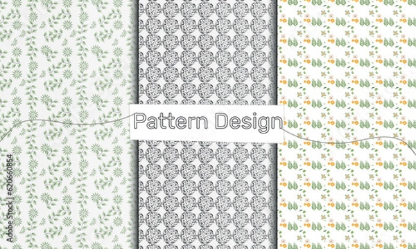 Fototapeta set of seamless patterns of fabric, A set of texture.