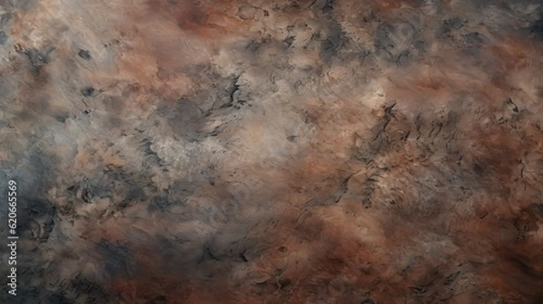 Fototapeta a horizontal abstract background, of rusted stone, with cool and warm highlights, for product display/mock-up.  Decor-themed in a JPG format. Generative AI