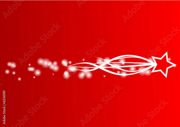 Fototapeta Abstract christmas comet