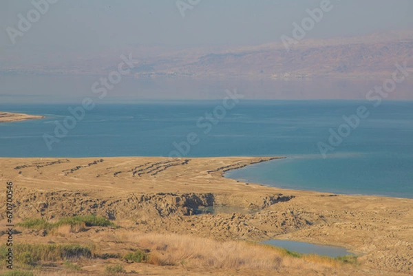Obraz Dead Sea and mountains in Jericho, Palestine