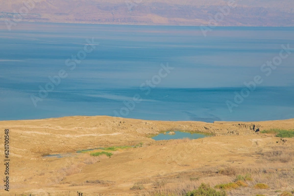 Obraz Dead Sea and mountains in Jericho, Palestine