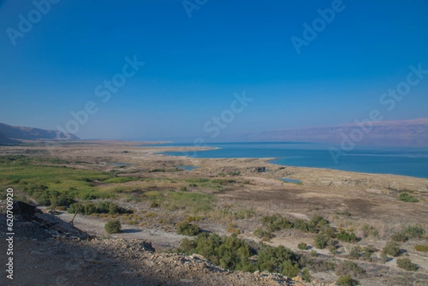 Obraz Dead Sea and mountains in Jericho, Palestine