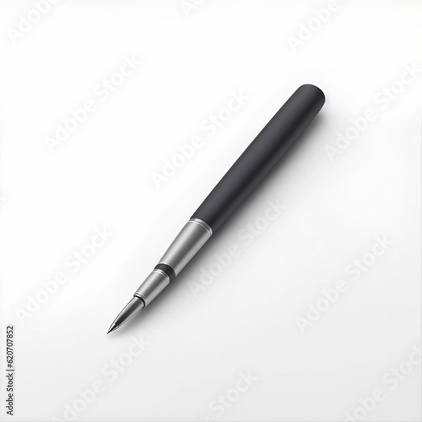 Fototapeta fountain pen isolated on white mockup template