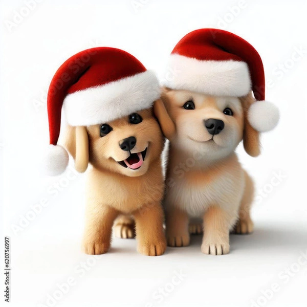 Fototapeta Digital Pup Delight: A 3D Canine Creation, Generative AI