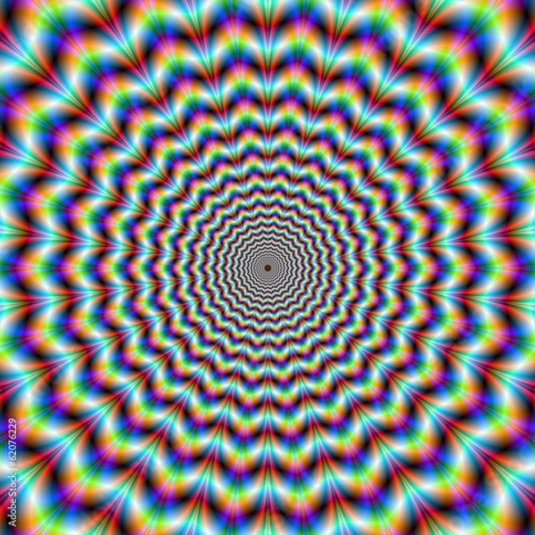 Fototapeta Psychedelic Chevron Rings